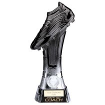 Rapid Strike Thank You Coach Football Trophy | Carbon Black & Ice Platinum | 250mm | G24