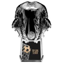 Invincible Shirt Top Goal Scorer Football trophy | Black | 220mm | G25