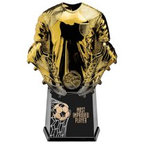 Invincible Shirt Most Improved Football Trophy | Gold | 220mm | G25