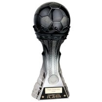 King Heavyweight Parents Player Football Trophy | Black to Platinum | 250mm | G24