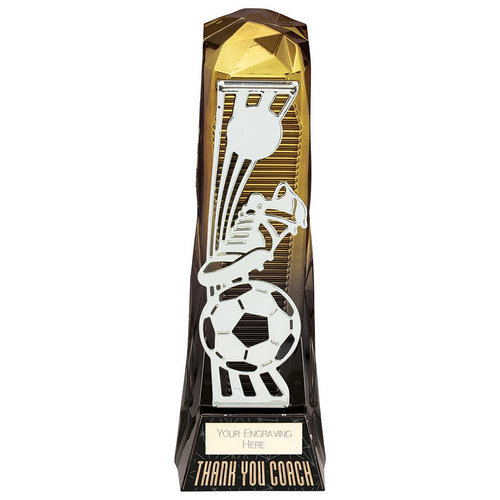 Shard Football Thank You Coach Football Trophy | Gold to Black | 230mm | G7