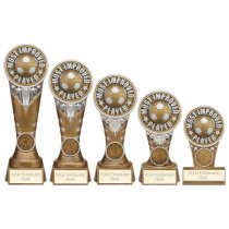 Ikon Tower Most Improved Player Football Trophy | Antique Silver & Gold | 175mm | G24