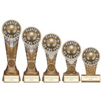 Ikon Tower Player of the Year Football Trophy | Antique Silver & Gold | 200mm | G24