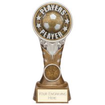 Ikon Tower Players Player Football Trophy | Antique Silver & Gold | 175mm | G24