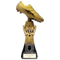 Fusion Viper Boot Player of the Year Football Trophy | Black & Gold | 255mm | G7