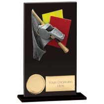 Hero Referee Glass Trophy | Jet Black | 140mm