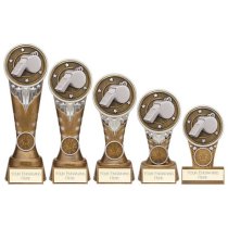 Ikon Tower Referee Trophy | Antique Silver & Gold | 150mm | G24
