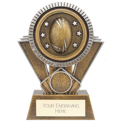 Apex Ikon Rugby Trophy | Gold & Silver | 155mm | G25
