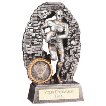 Blast Out Female Rugby Resin Trophy | 110mm | G7