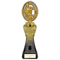 Maverick Heavyweight Rugby Trophy | Black & Gold | 250mm | G7