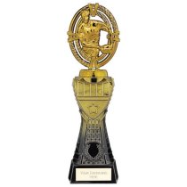 Maverick Heavyweight Rugby Trophy | Black & Gold | 250mm | G7