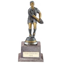 Cyclone Rugby Player Trophy | Male | Antique Silver | 185mm |