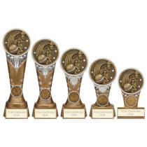 Ikon Tower Cricket Bowler Trophy | Antique Silver & Gold | 150mm | G24