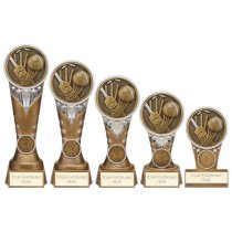 Ikon Tower Cricket Trophy | Antique Silver & Gold | 225mm | G24