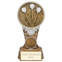 Ikon Tower Darts Trophy | Antique Silver & Gold | 150mm | G24