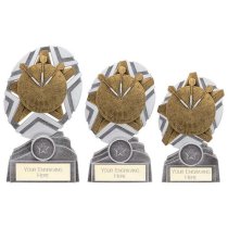 The Stars Darts Plaque Trophy | Silver & Gold | 130mm | G9