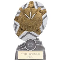 The Stars Darts Plaque Trophy | Silver & Gold | 150mm | G9