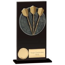Euphoria Hero Glass Darts Trophy | Jet Black | 160mm |