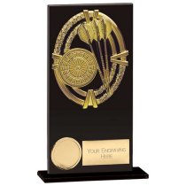 Maverick Fusion Darts Trophy | Black Glass | 160mm |