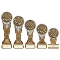 Ikon Tower Pool Trophy | Antique Silver & Gold | 125mm | G9