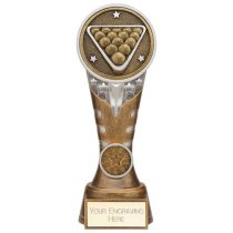 Ikon Tower Pool Trophy | Antique Silver & Gold | 200mm | G24