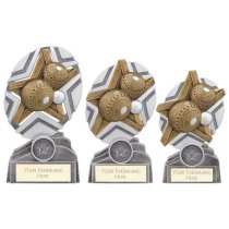 The Stars Bowls Plaque Trophy | Silver & Gold | 170mm | G25