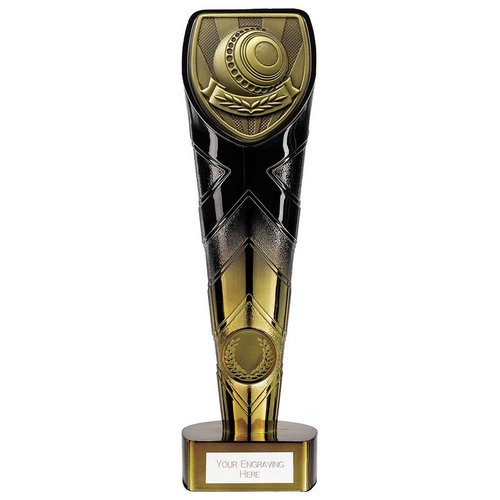 Fusion Cobra Lawn Bowls Trophy | Black & Gold | 225mm | G7