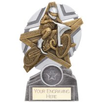 The Stars Motorcross Plaque Trophy | Silver & Gold | 130mm | G9