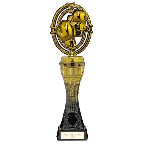 Maverick Heavyweight Boxing Trophy | Black & Gold | 230mm | G5