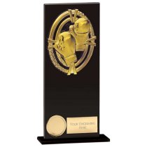 Maverick Fusion Boxing Trophy | Black Glass | 200mm |