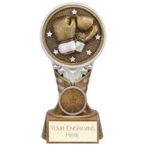 Ikon Tower Boxing Trophy | Antique Silver & Gold | 150mm | G24