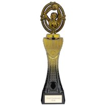 Maverick Heavyweight Netball Trophy | Black & Gold | 290mm | G24