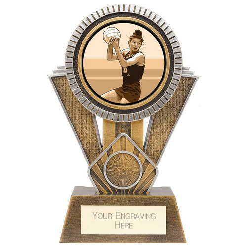 Apex Netball Trophy | Gold & Silver | 180mm | G25