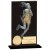 Euphoria Hero Glass Netball Trophy | Jet Black | 140mm |  - CR19189B