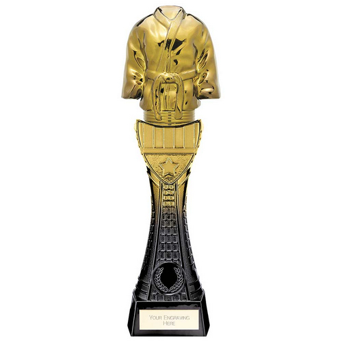 Fusion Viper Tower Martial Arts Trophy | Black & Gold | 300mm | G24