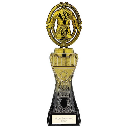 Maverick Heavyweight Martial Arts Trophy | Black & Gold | 250mm | G7