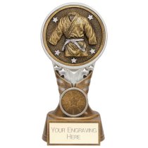 Ikon Tower Martial Arts Trophy | Antique Silver & Gold | 150mm | G24