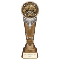 Ikon Tower Martial Arts Trophy | Antique Silver & Gold | 225mm | G24