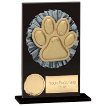 Euphoria Hero Dog Agility Glass Trophy | Jet Black | 125mm |