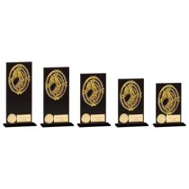 Maverick Fusion Equestrian Trophy | Black Glass | 180mm |