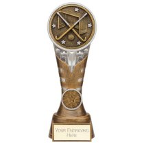 Ikon Tower Hockey Trophy | Antique Silver & Gold | 200mm | G24