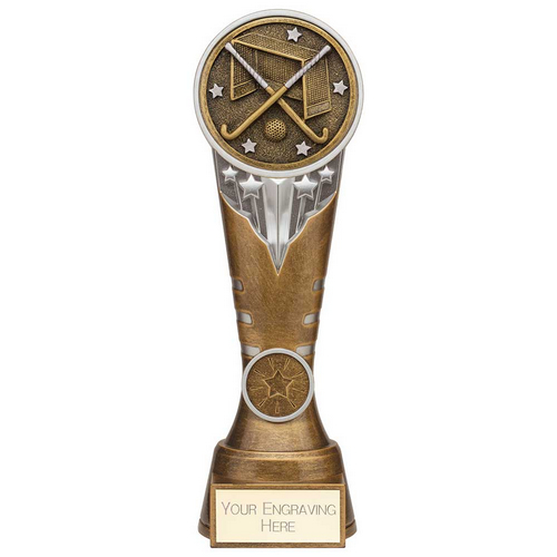 Ikon Tower Hockey Trophy | Antique Silver & Gold | 225mm | G24