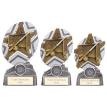 The Stars Hockey Plaque Trophy | Silver & Gold | 130mm | G9