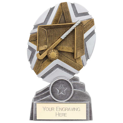 The Stars Hockey Plaque Trophy | Silver & Gold | 150mm | G9
