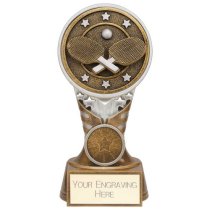 Ikon Tower Table Tennis Trophy | Antique Silver & Gold | 150mm | G24