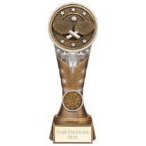 Ikon Tower Table Tennis Trophy | Antique Silver & Gold | 200mm | G24