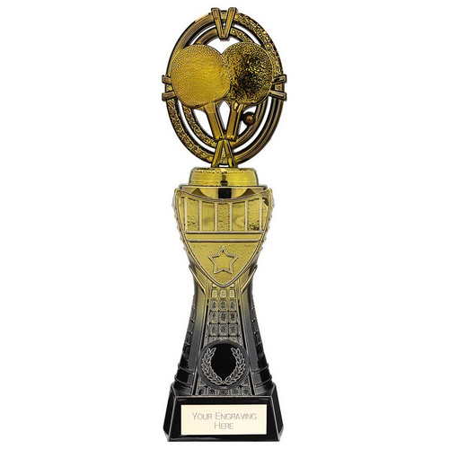 Maverick Heavyweight Table Tennis Trophy | Black & Gold | 250mm | G7