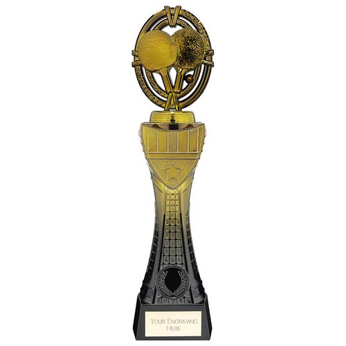 Maverick Heavyweight Table Tennis Trophy | Black & Gold | 290mm | G24