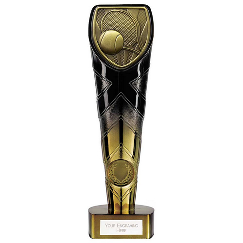 Fusion Cobra Tennis Trophy I Black & Gold | 225mm | G7
