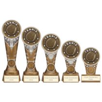 Ikon Tower Tennis Trophy | Antique Silver & Gold | 125mm | G9